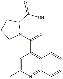 1-[(2-methylquinolin-4-yl)carbonyl]pyrrolidine-2-carboxylic acid Struktur