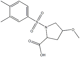 1-[(3,4-dimethylbenzene)sulfonyl]-4-methoxypyrrolidine-2-carboxylic acid Struktur