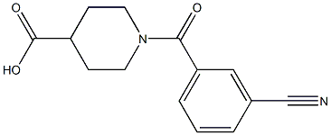 1-[(3-cyanophenyl)carbonyl]piperidine-4-carboxylic acid Struktur