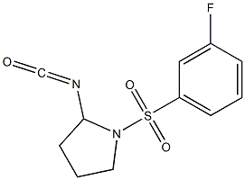 1-[(3-fluorophenyl)sulfonyl]-2-isocyanatopyrrolidine Struktur