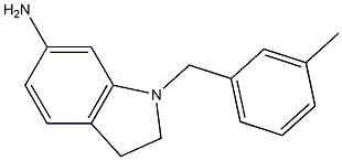 1-[(3-methylphenyl)methyl]-2,3-dihydro-1H-indol-6-amine Struktur