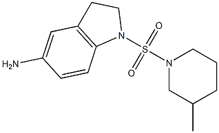 1-[(3-methylpiperidine-1-)sulfonyl]-2,3-dihydro-1H-indol-5-amine Struktur