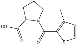 1-[(3-methylthien-2-yl)carbonyl]pyrrolidine-2-carboxylic acid Struktur