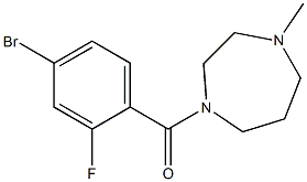 1-[(4-bromo-2-fluorophenyl)carbonyl]-4-methyl-1,4-diazepane Struktur