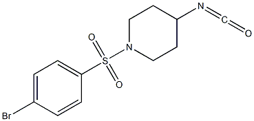 1-[(4-bromophenyl)sulfonyl]-4-isocyanatopiperidine Struktur