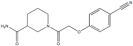 1-[(4-cyanophenoxy)acetyl]piperidine-3-carboxamide Struktur