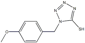 1-[(4-methoxyphenyl)methyl]-1H-1,2,3,4-tetrazole-5-thiol Struktur