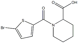 1-[(5-bromothiophen-2-yl)carbonyl]piperidine-2-carboxylic acid Struktur