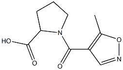 1-[(5-methylisoxazol-4-yl)carbonyl]pyrrolidine-2-carboxylic acid Struktur