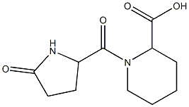 1-[(5-oxopyrrolidin-2-yl)carbonyl]piperidine-2-carboxylic acid Struktur