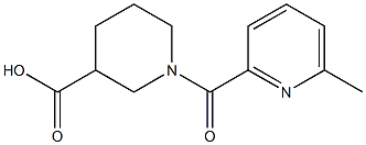 1-[(6-methylpyridin-2-yl)carbonyl]piperidine-3-carboxylic acid Struktur