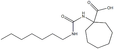 1-[(heptylcarbamoyl)amino]cycloheptane-1-carboxylic acid Struktur