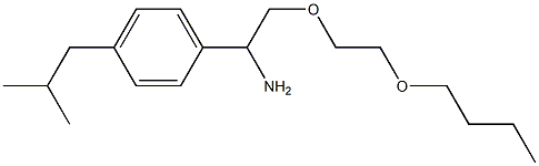 1-[1-amino-2-(2-butoxyethoxy)ethyl]-4-(2-methylpropyl)benzene Struktur