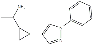 1-[2-(1-phenyl-1H-pyrazol-4-yl)cyclopropyl]ethan-1-amine Struktur