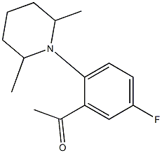 1-[2-(2,6-dimethylpiperidin-1-yl)-5-fluorophenyl]ethan-1-one Struktur