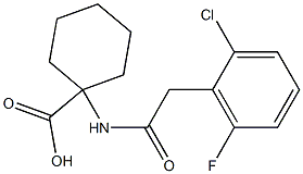 1-[2-(2-chloro-6-fluorophenyl)acetamido]cyclohexane-1-carboxylic acid Struktur