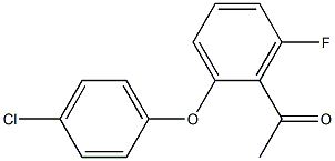 1-[2-(4-chlorophenoxy)-6-fluorophenyl]ethan-1-one Struktur