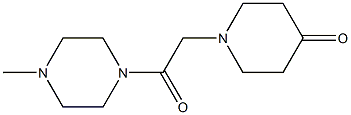 1-[2-(4-methylpiperazin-1-yl)-2-oxoethyl]piperidin-4-one Struktur