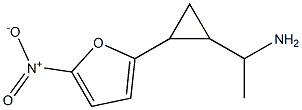 1-[2-(5-nitrofuran-2-yl)cyclopropyl]ethan-1-amine Struktur