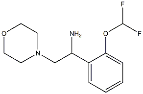 1-[2-(difluoromethoxy)phenyl]-2-morpholin-4-ylethanamine Struktur