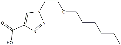 1-[2-(hexyloxy)ethyl]-1H-1,2,3-triazole-4-carboxylic acid Struktur