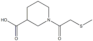 1-[2-(methylsulfanyl)acetyl]piperidine-3-carboxylic acid Struktur