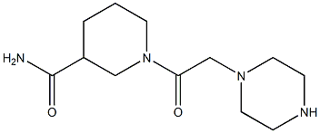 1-[2-(piperazin-1-yl)acetyl]piperidine-3-carboxamide Struktur