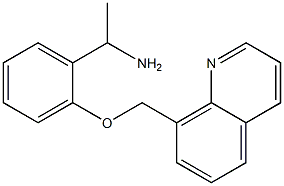 1-[2-(quinolin-8-ylmethoxy)phenyl]ethan-1-amine Struktur