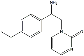 1-[2-amino-2-(4-ethylphenyl)ethyl]-1,2-dihydropyrimidin-2-one Struktur