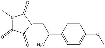 1-[2-amino-2-(4-methoxyphenyl)ethyl]-3-methylimidazolidine-2,4,5-trione Struktur