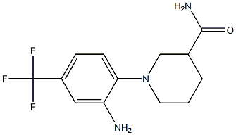 1-[2-amino-4-(trifluoromethyl)phenyl]piperidine-3-carboxamide Struktur