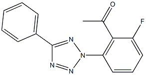 1-[2-fluoro-6-(5-phenyl-2H-1,2,3,4-tetrazol-2-yl)phenyl]ethan-1-one Struktur