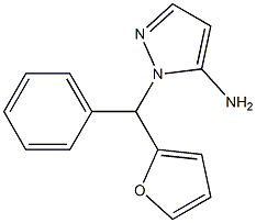 1-[2-furyl(phenyl)methyl]-1H-pyrazol-5-amine Struktur