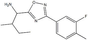 1-[3-(3-fluoro-4-methylphenyl)-1,2,4-oxadiazol-5-yl]-2-methylbutan-1-amine Struktur