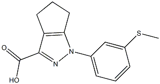 1-[3-(methylsulfanyl)phenyl]-1H,4H,5H,6H-cyclopenta[c]pyrazole-3-carboxylic acid Struktur