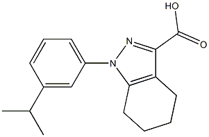 1-[3-(propan-2-yl)phenyl]-4,5,6,7-tetrahydro-1H-indazole-3-carboxylic acid Struktur