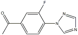 1-[3-fluoro-4-(1H-1,2,4-triazol-1-yl)phenyl]ethan-1-one Struktur