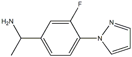 1-[3-fluoro-4-(1H-pyrazol-1-yl)phenyl]ethan-1-amine Struktur