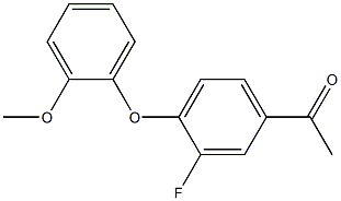 1-[3-fluoro-4-(2-methoxyphenoxy)phenyl]ethan-1-one Struktur