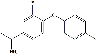 1-[3-fluoro-4-(4-methylphenoxy)phenyl]ethan-1-amine Struktur