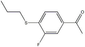 1-[3-fluoro-4-(propylsulfanyl)phenyl]ethan-1-one Struktur