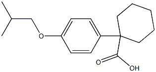 1-[4-(2-methylpropoxy)phenyl]cyclohexane-1-carboxylic acid Struktur