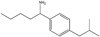 1-[4-(2-methylpropyl)phenyl]pentan-1-amine Struktur