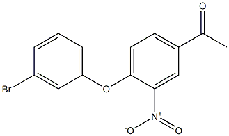 1-[4-(3-bromophenoxy)-3-nitrophenyl]ethan-1-one Struktur