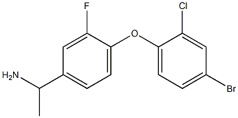 1-[4-(4-bromo-2-chlorophenoxy)-3-fluorophenyl]ethan-1-amine Struktur