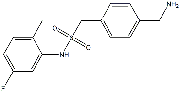 1-[4-(aminomethyl)phenyl]-N-(5-fluoro-2-methylphenyl)methanesulfonamide Struktur