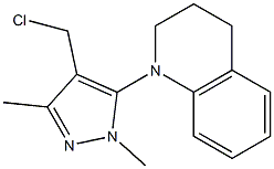 1-[4-(chloromethyl)-1,3-dimethyl-1H-pyrazol-5-yl]-1,2,3,4-tetrahydroquinoline Struktur