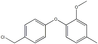 1-[4-(chloromethyl)phenoxy]-2-methoxy-4-methylbenzene Struktur