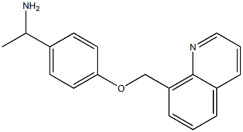 1-[4-(quinolin-8-ylmethoxy)phenyl]ethan-1-amine Struktur