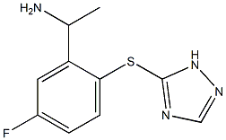 1-[5-fluoro-2-(1H-1,2,4-triazol-5-ylsulfanyl)phenyl]ethan-1-amine Struktur